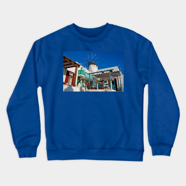 Greece. Mykonos. Windmill. Crewneck Sweatshirt by vadim19